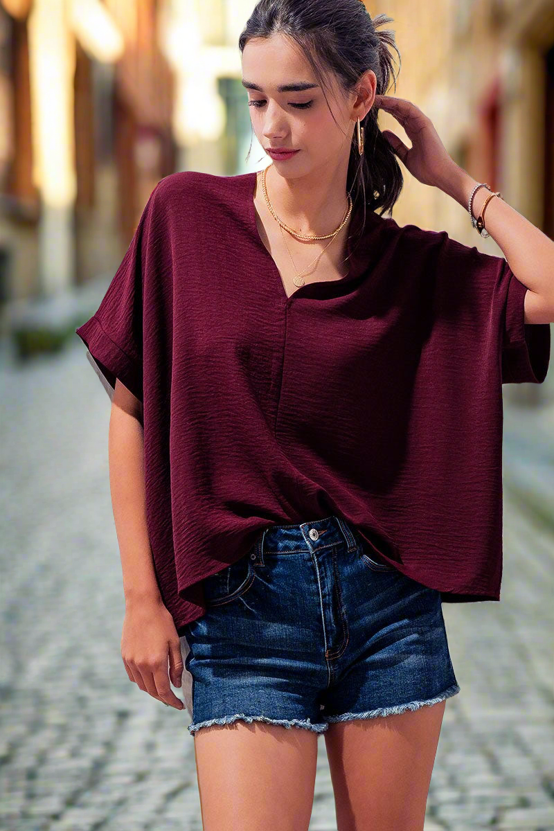 OVERSIZED SHORT SLEEVE TOP #193