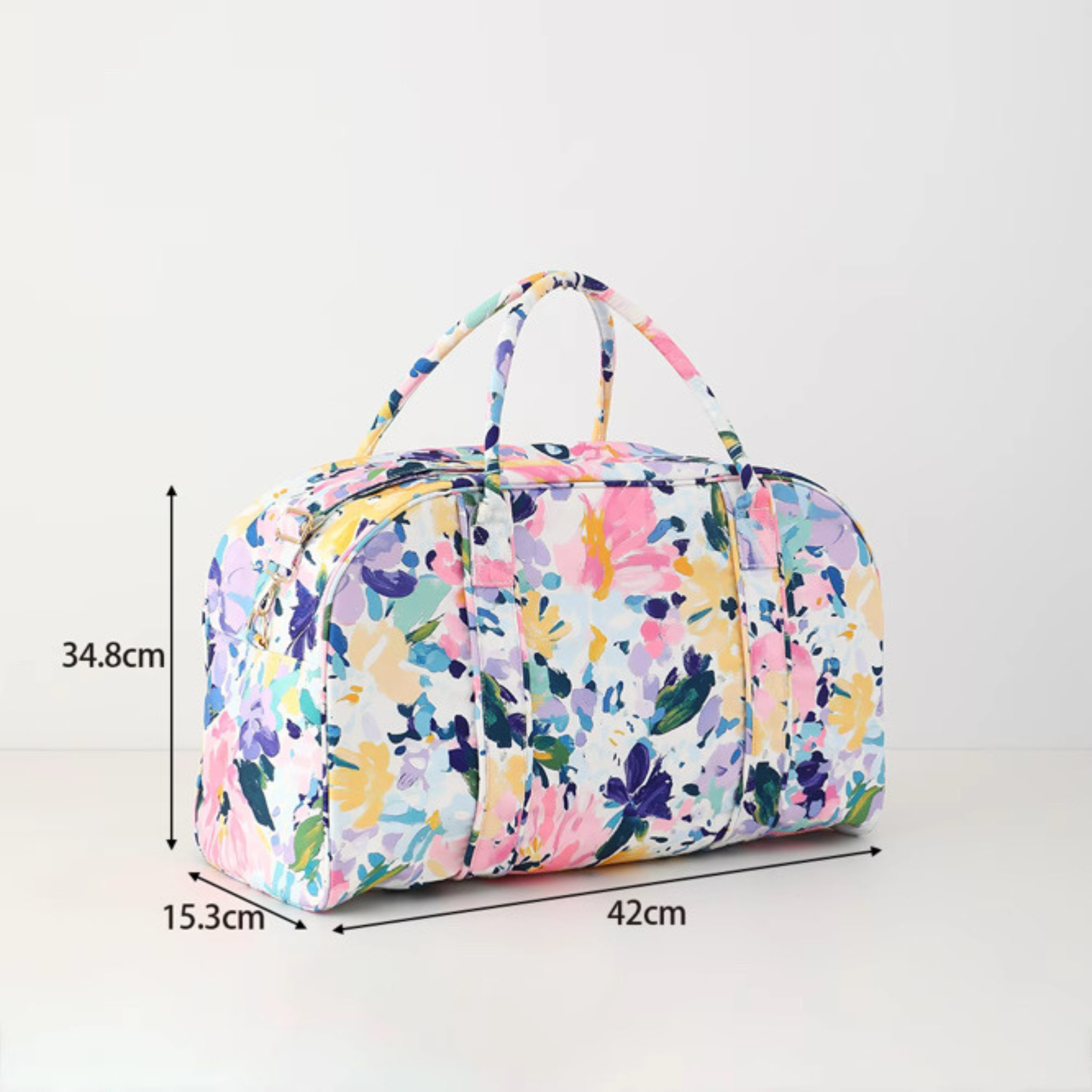 Floral Weekender Duffel Bag Sunset Meadow