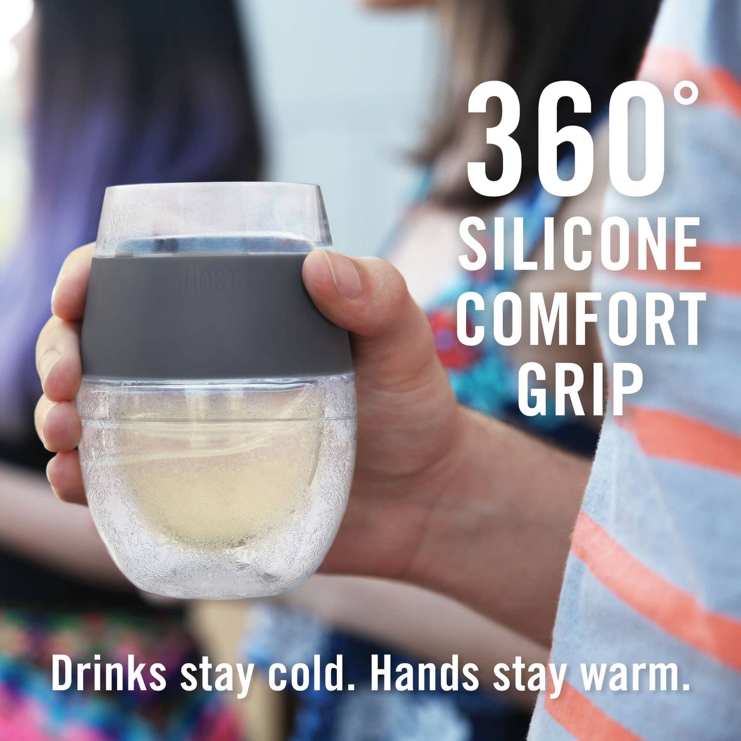 Wine FREEZE™ Cooling Cup with Cooling Gel in Unicorn Swirl