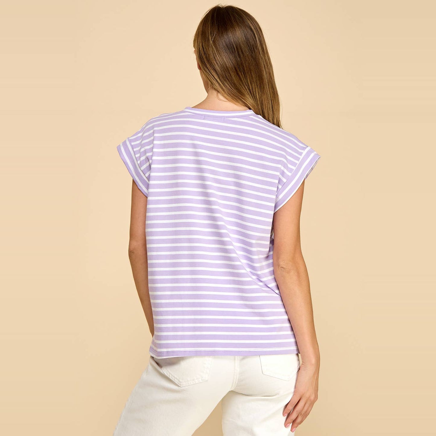 Striped Cap Sleeve Top