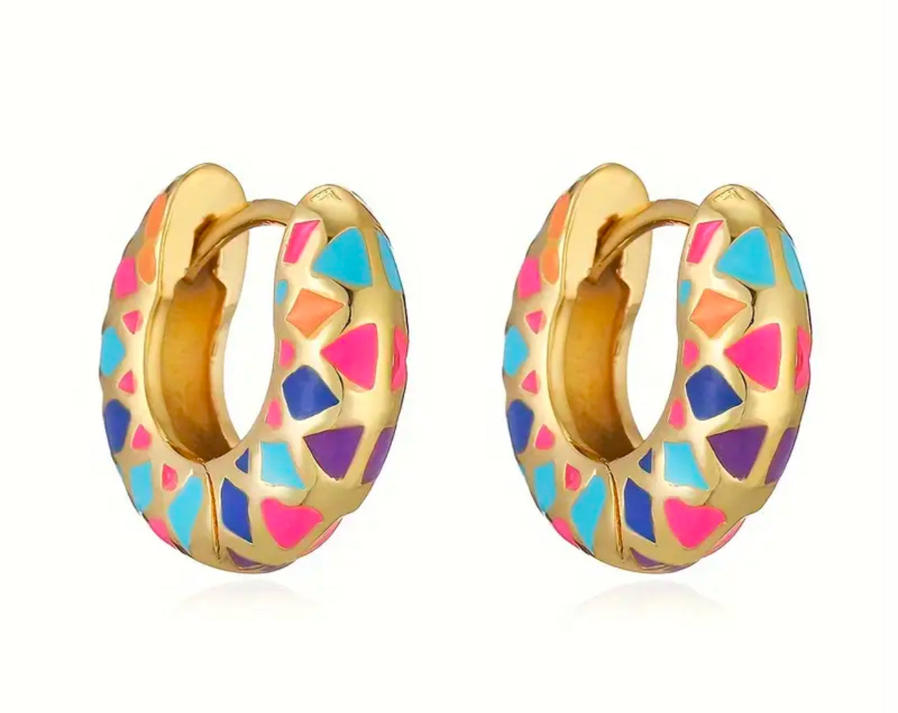 18K Golden Plated Copper Hoop