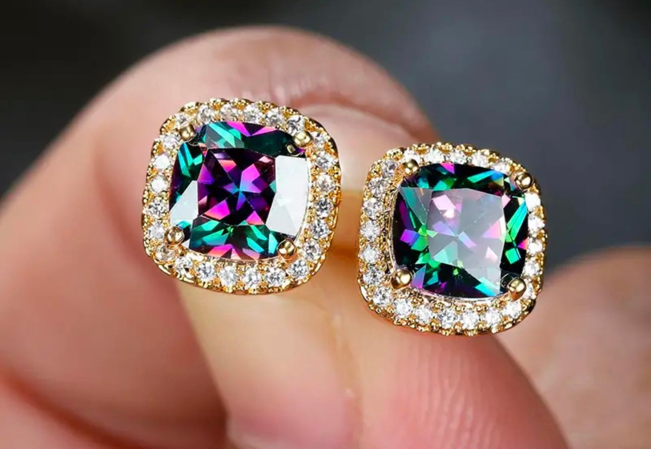Square Stud Earrings
