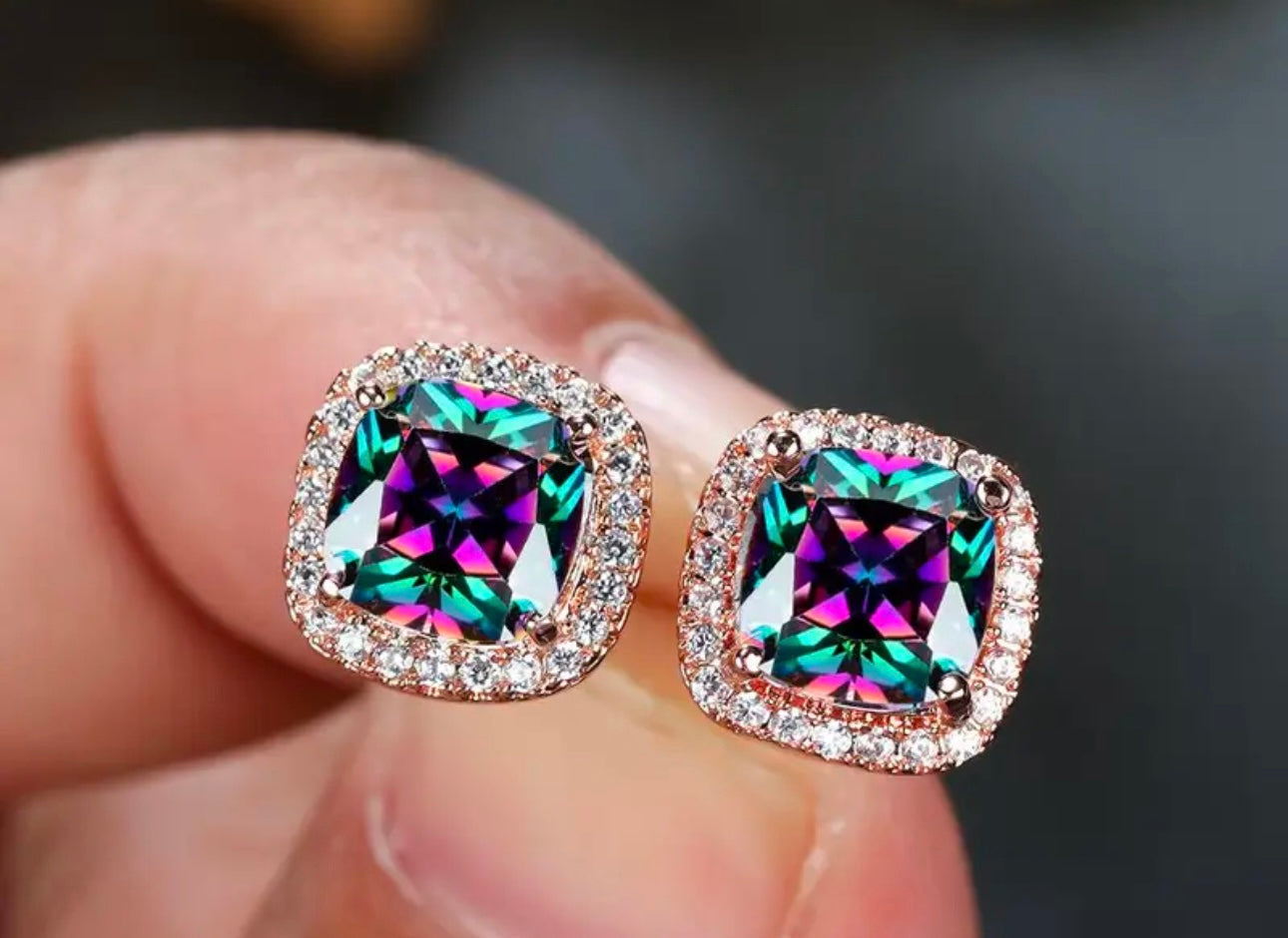 Square Stud Earrings