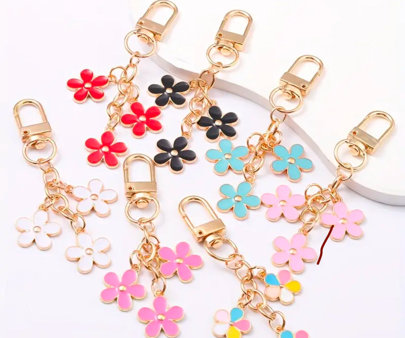 3 Flower Bag Charms