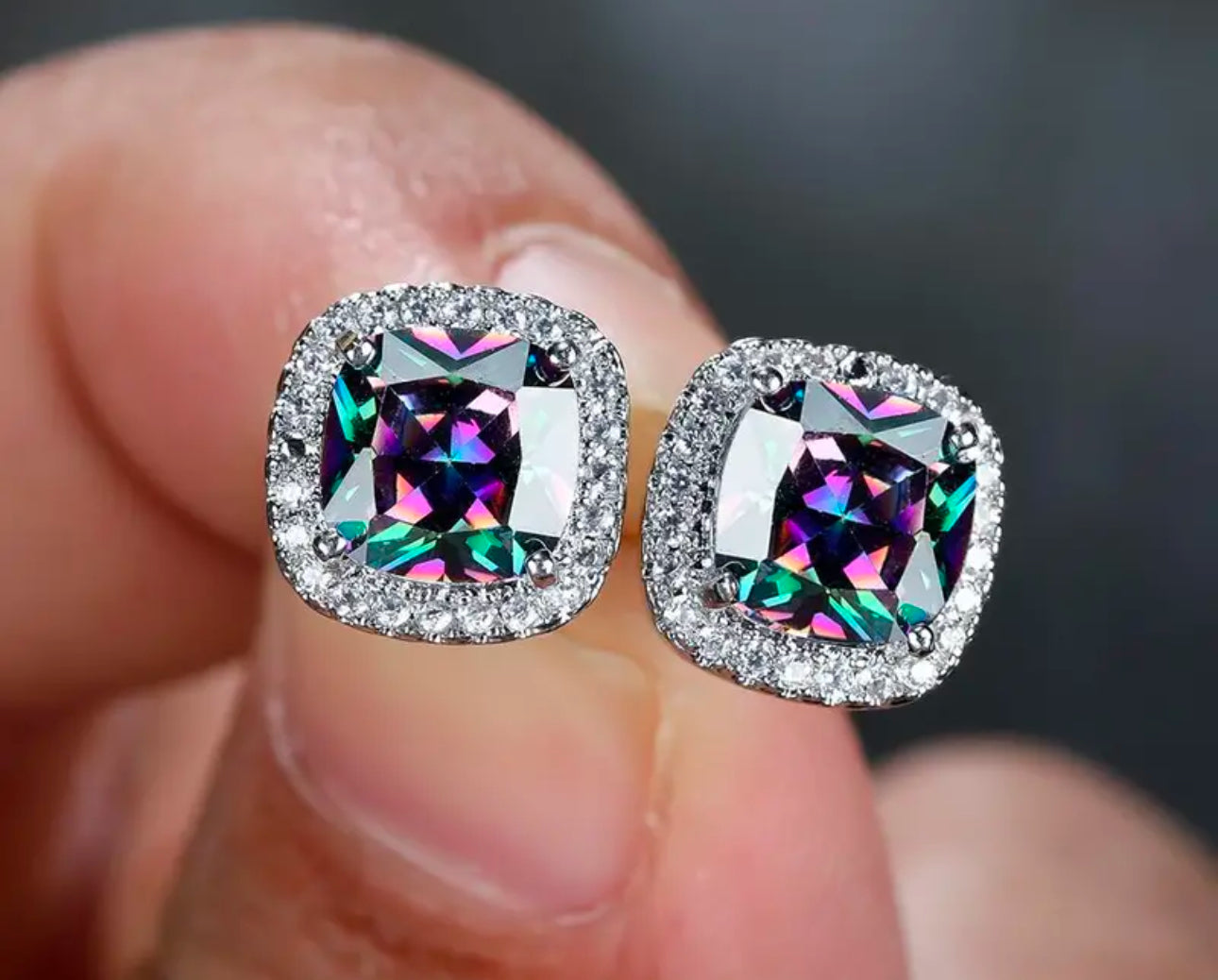 Square Stud Earrings