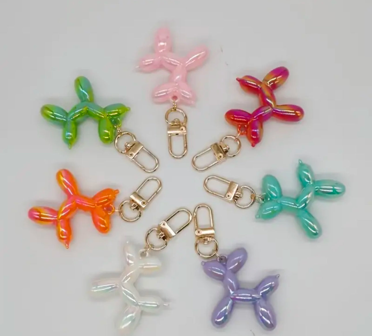 Acrylic Balloon Dog Keychains 2