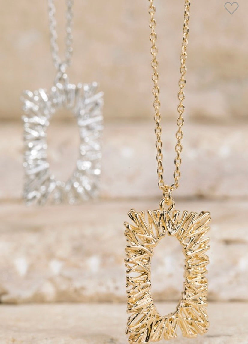 Brass Abstract Charm Necklace 171