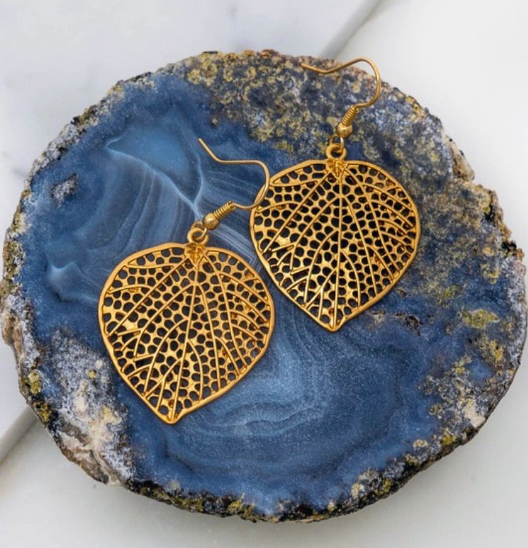 Casting Filigree leaf Drop Earring 125