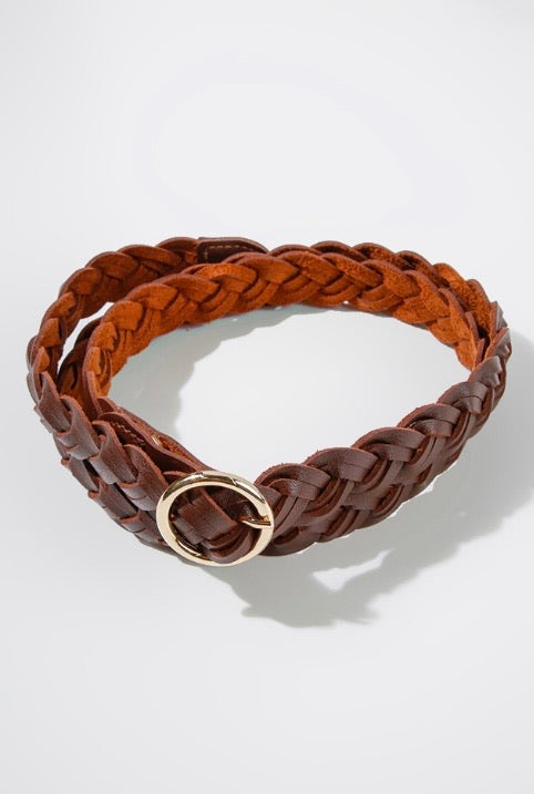 Braided Belt with Gold Buckle