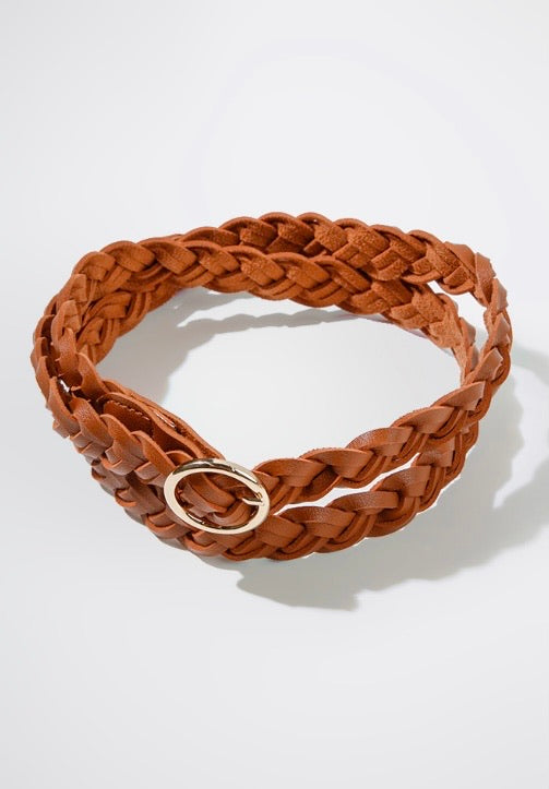 Braided Belt with Gold Buckle