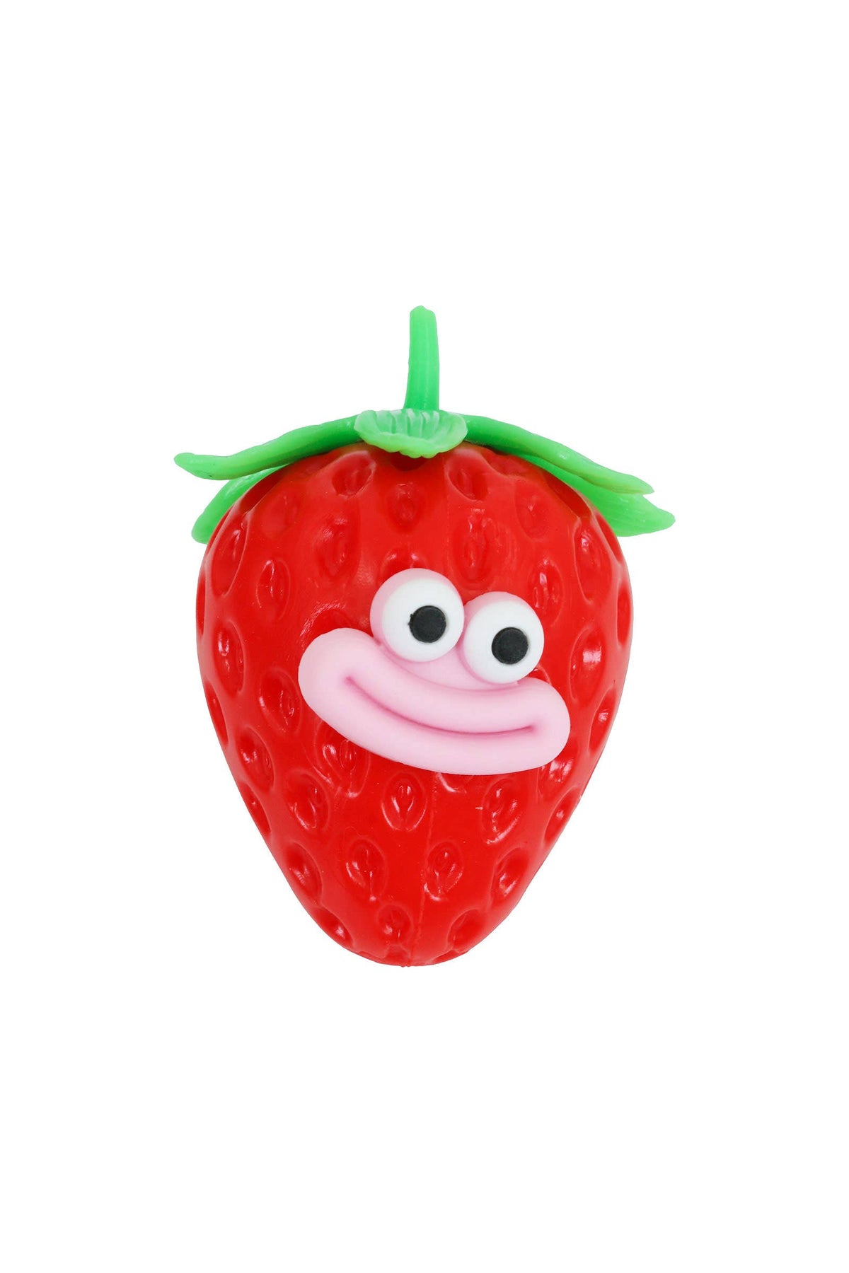 Goofy Smile Strawberry Fluffy Slime Filled TPR Squishy Toy