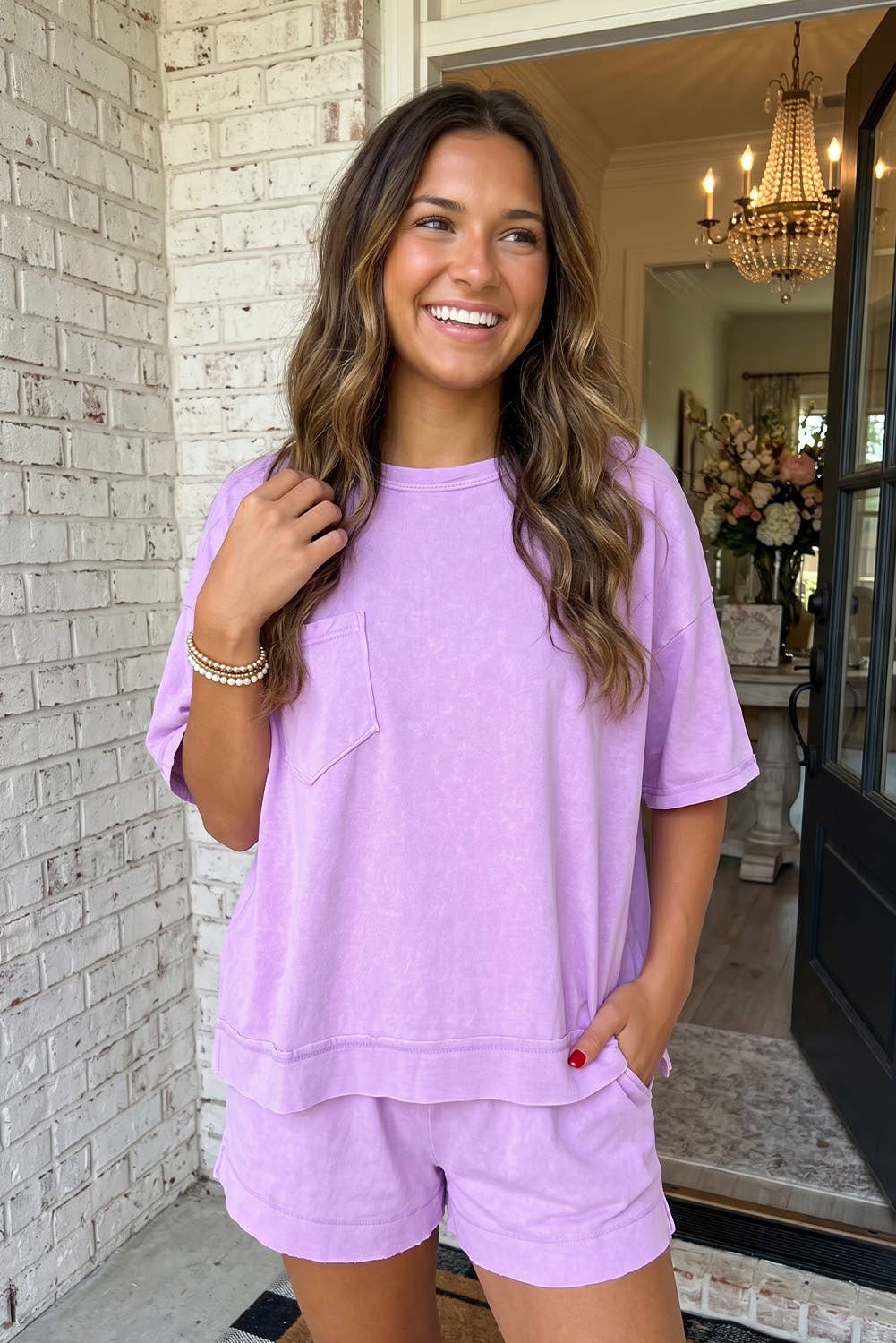 Patch Pocket Oversized Loungewear Set (S-XL)