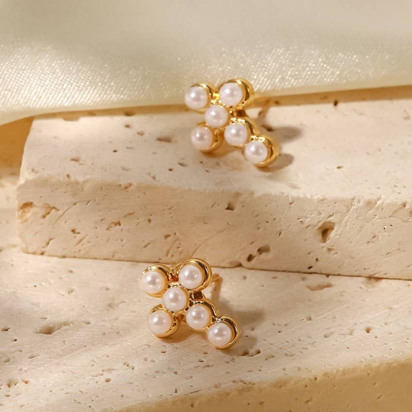 18K STAINLESS STEEL TARNISH FREE STUD EARRINGS | 40E470
