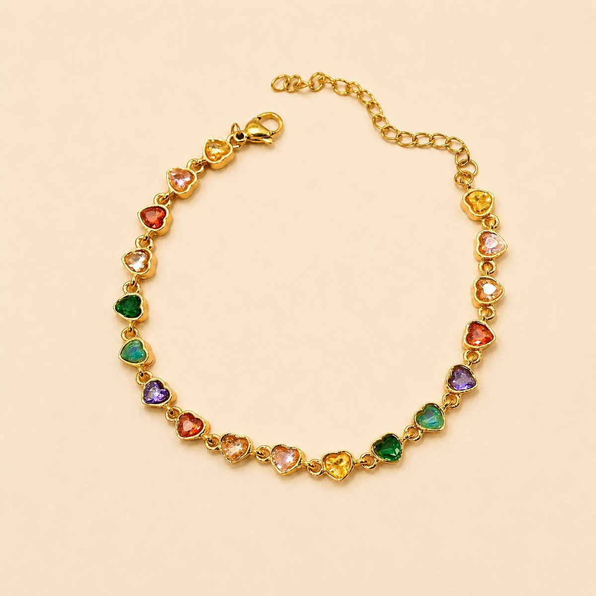 18K STAINLESS STEEL RAINBOW CRYSTAL BRACELET | 40B5264