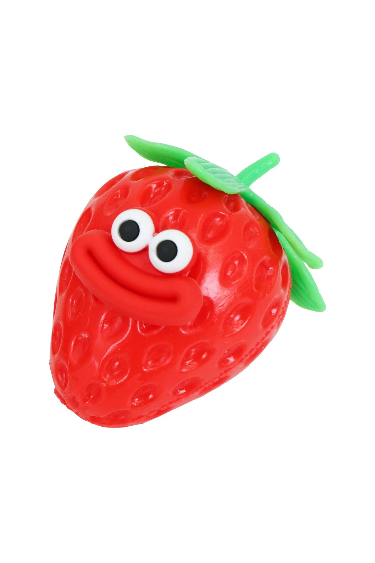 Goofy Smile Strawberry Fluffy Slime Filled TPR Squishy Toy