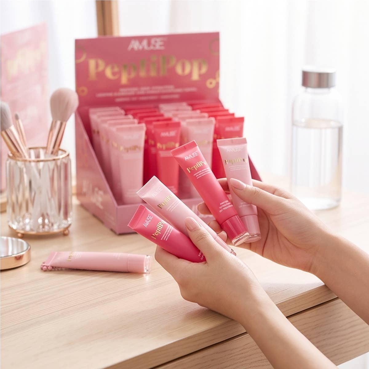 AMUSE SK050 PeptiPop Hydrating Lip Treatment Gloss - 24 pcs