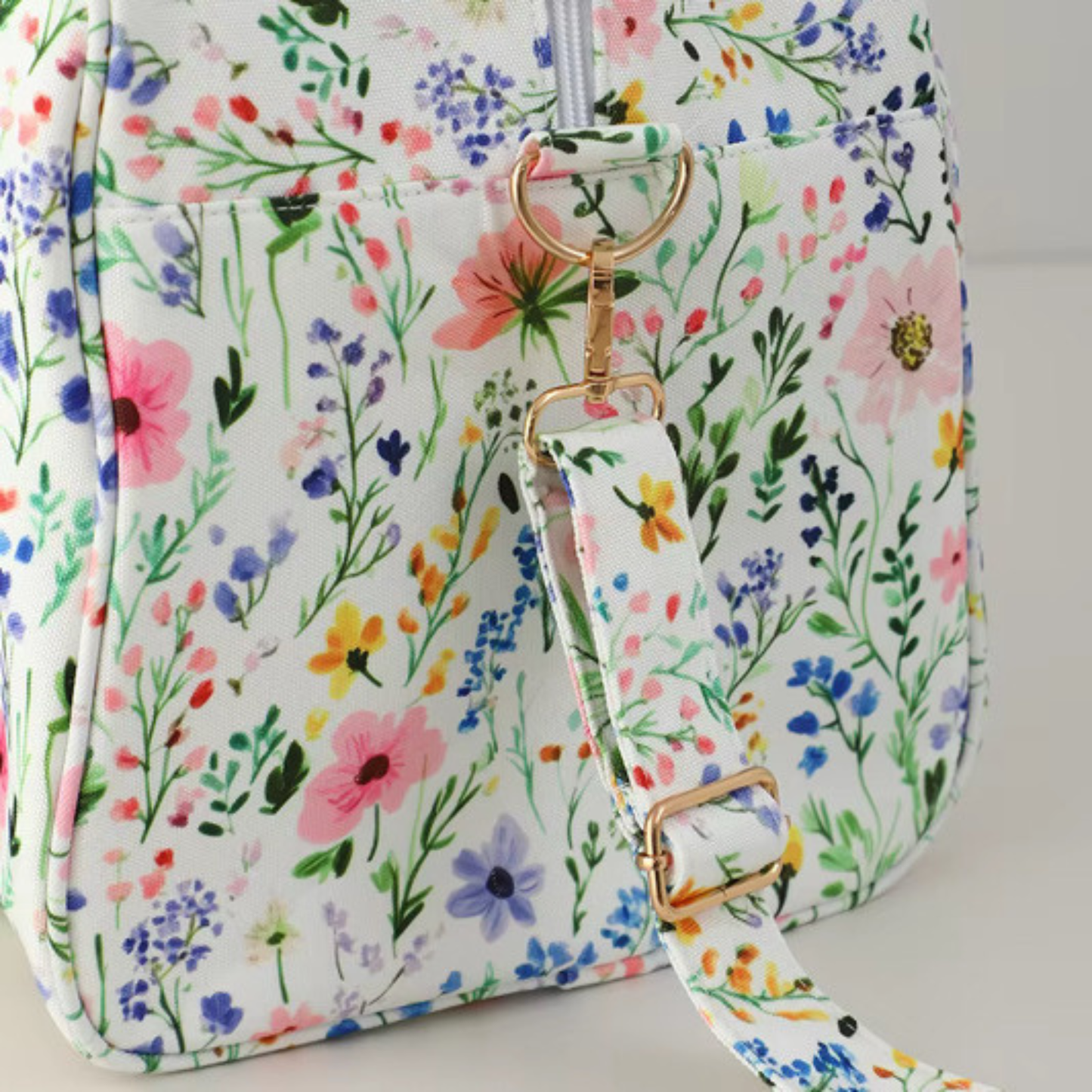 Floral Weekender Duffel Bag Travel Bag Wildflower Wanderlust