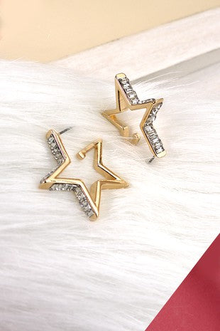 STAR HOOP EARRINGS #630