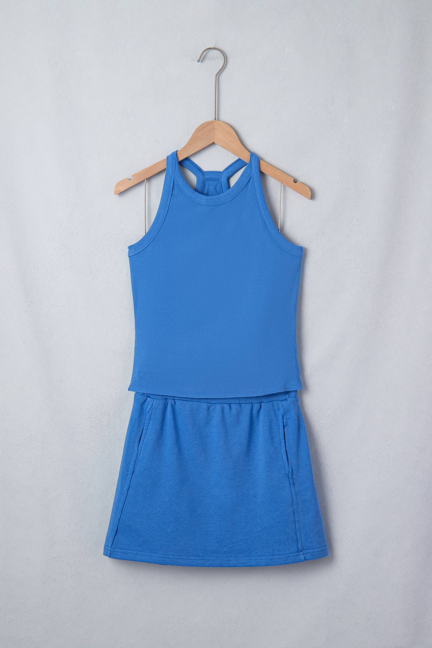 LAS Slim Tank Top Mini Skirt 2pcs Outfit (S-XL)