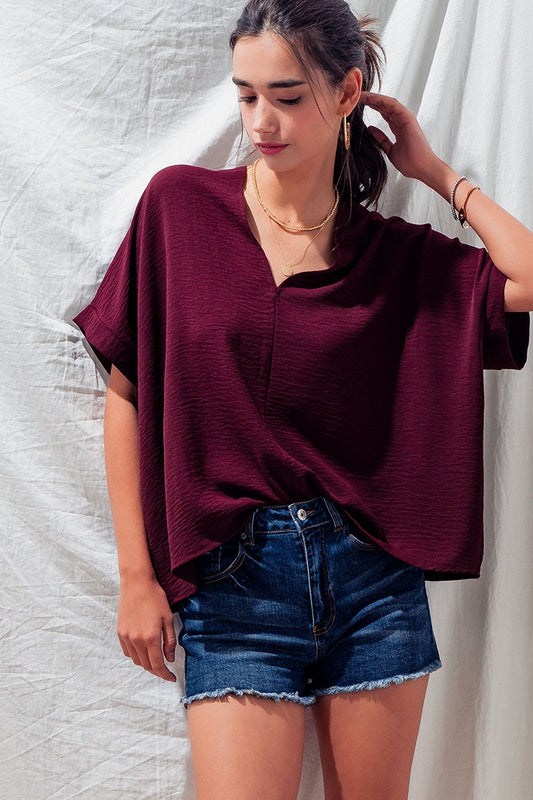 OVERSIZED SHORT SLEEVE TOP  #193