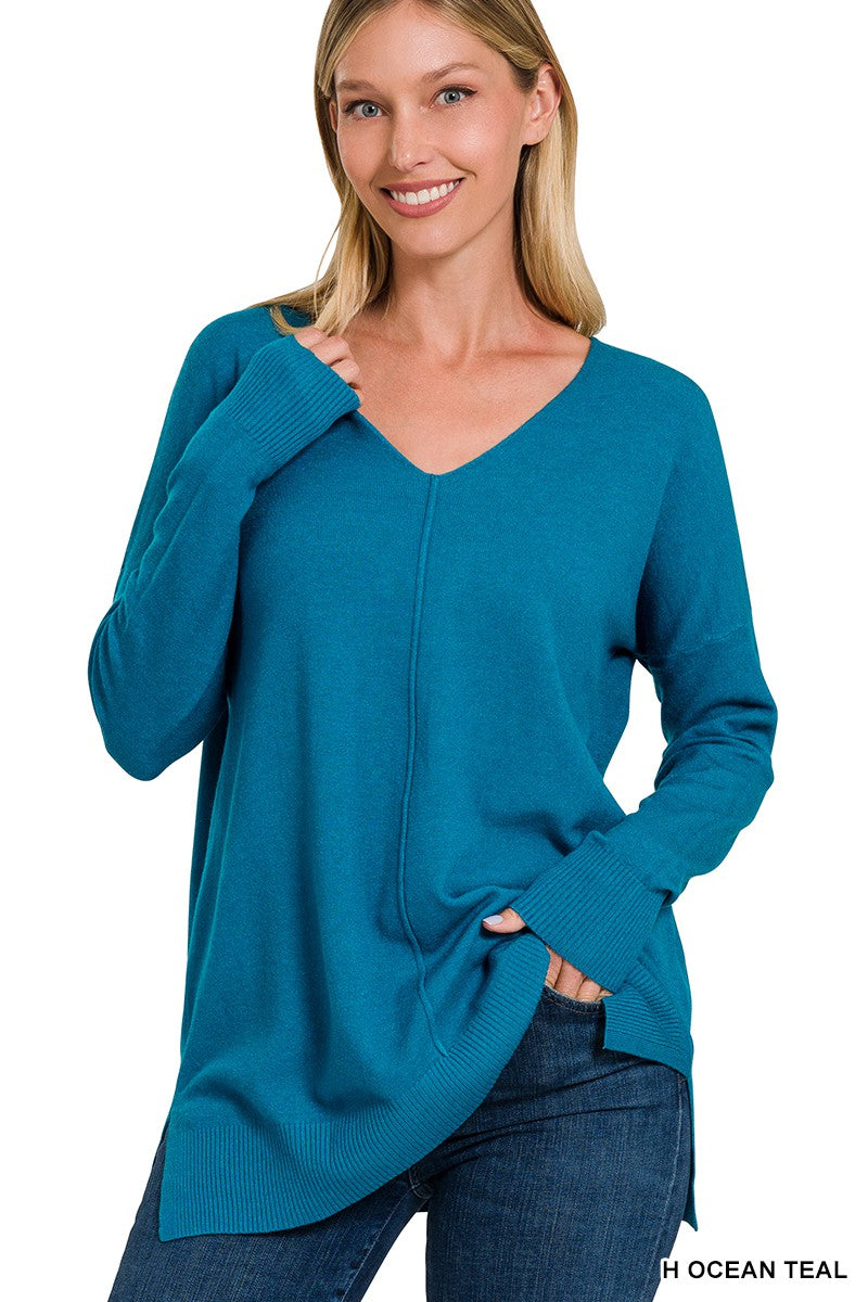 VISCOSE FRONT SEAM SWEATER #620