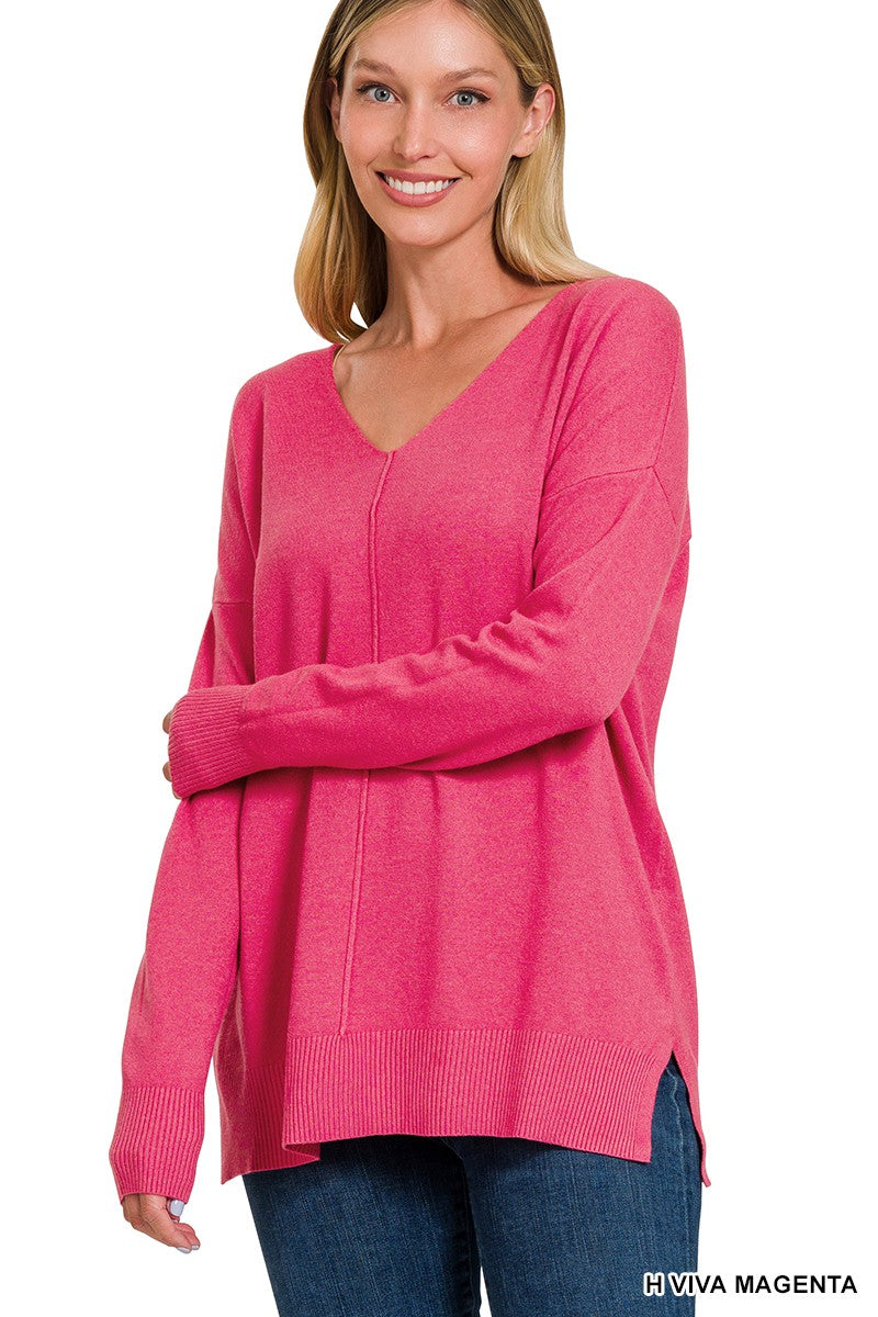 VISCOSE FRONT SEAM SWEATER #620