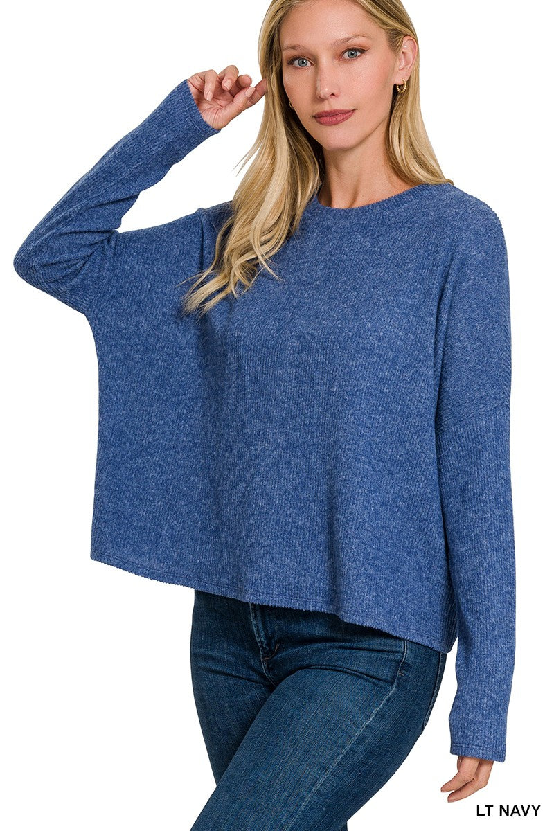 RIBBED DOLMAN SWEATER #135