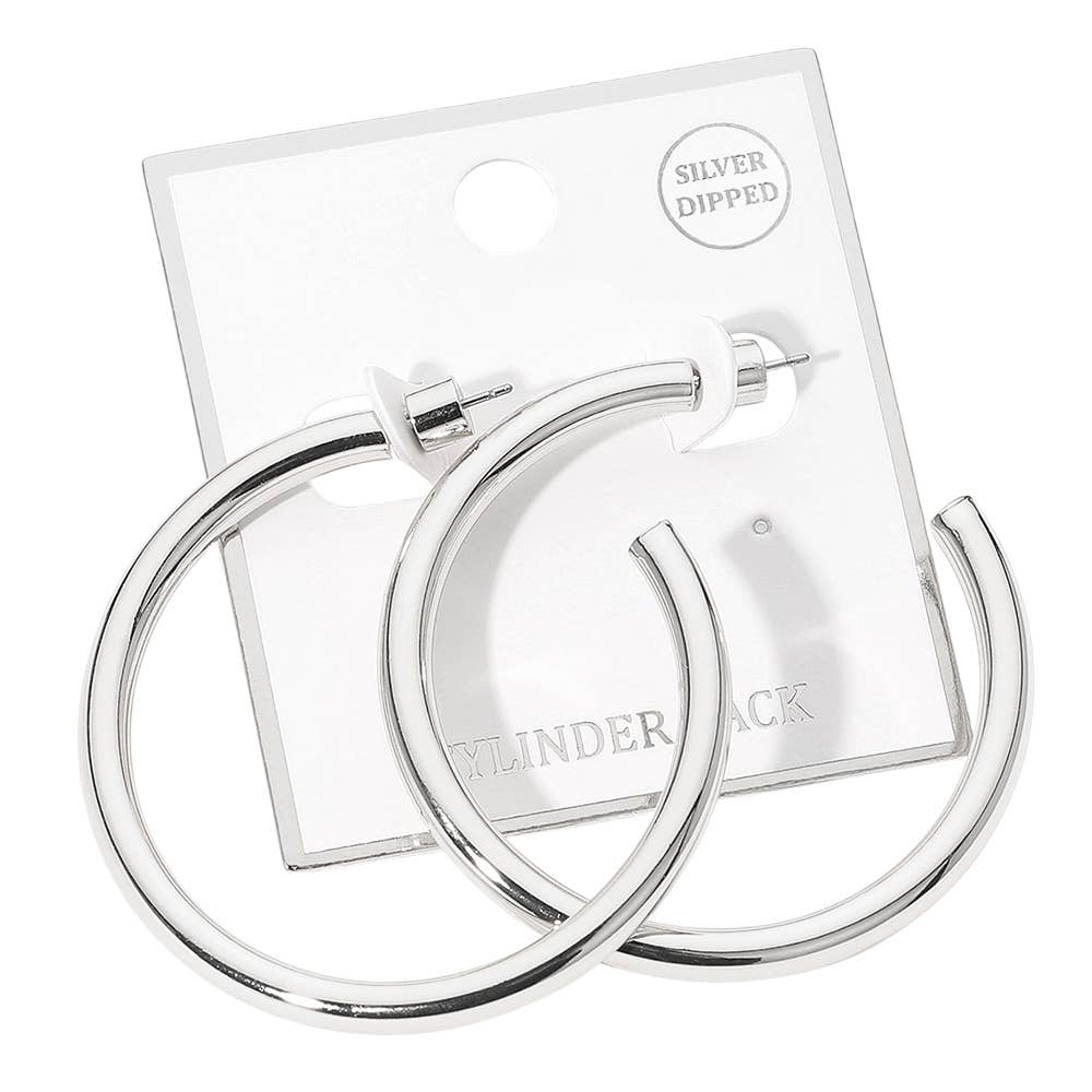 Gold Dipped Bold Open Hoop Earrings