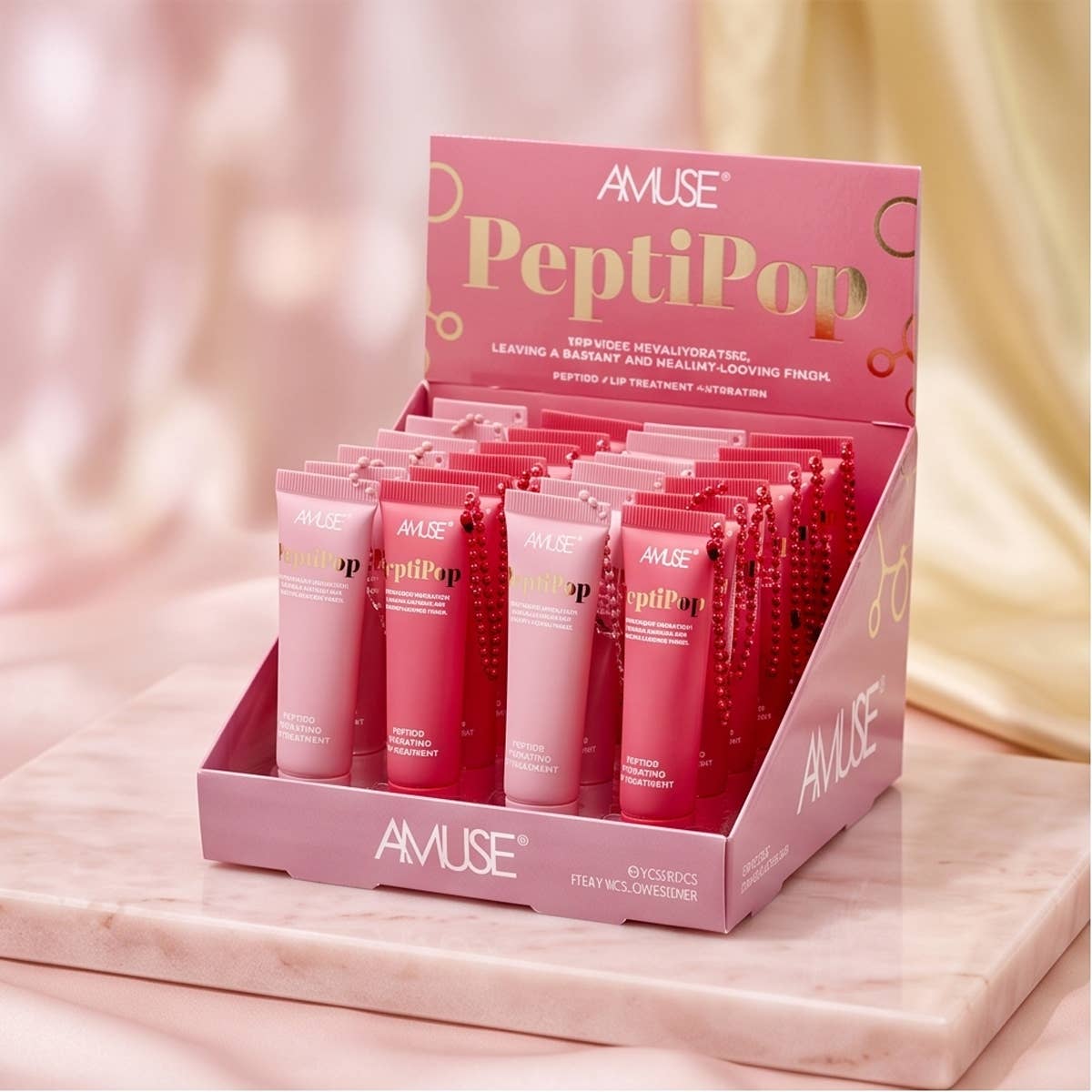 AMUSE SK050 PeptiPop Hydrating Lip Treatment Gloss - 24 pcs