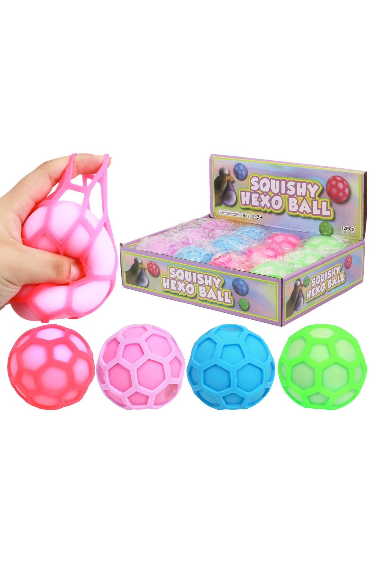 Geometric Net Sphere Slime Filled Squishy Stress Relief Toy