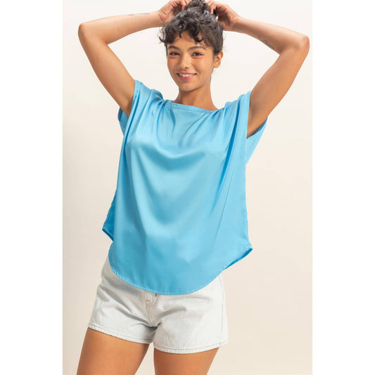 Satin Dolman Blouse