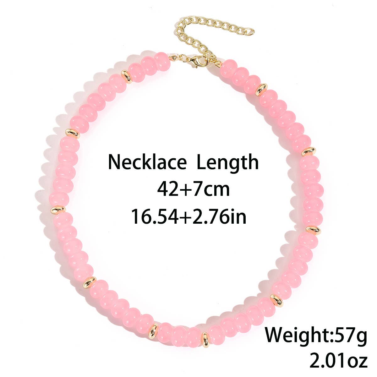 Candy-Colored Summer Beaded Necklace