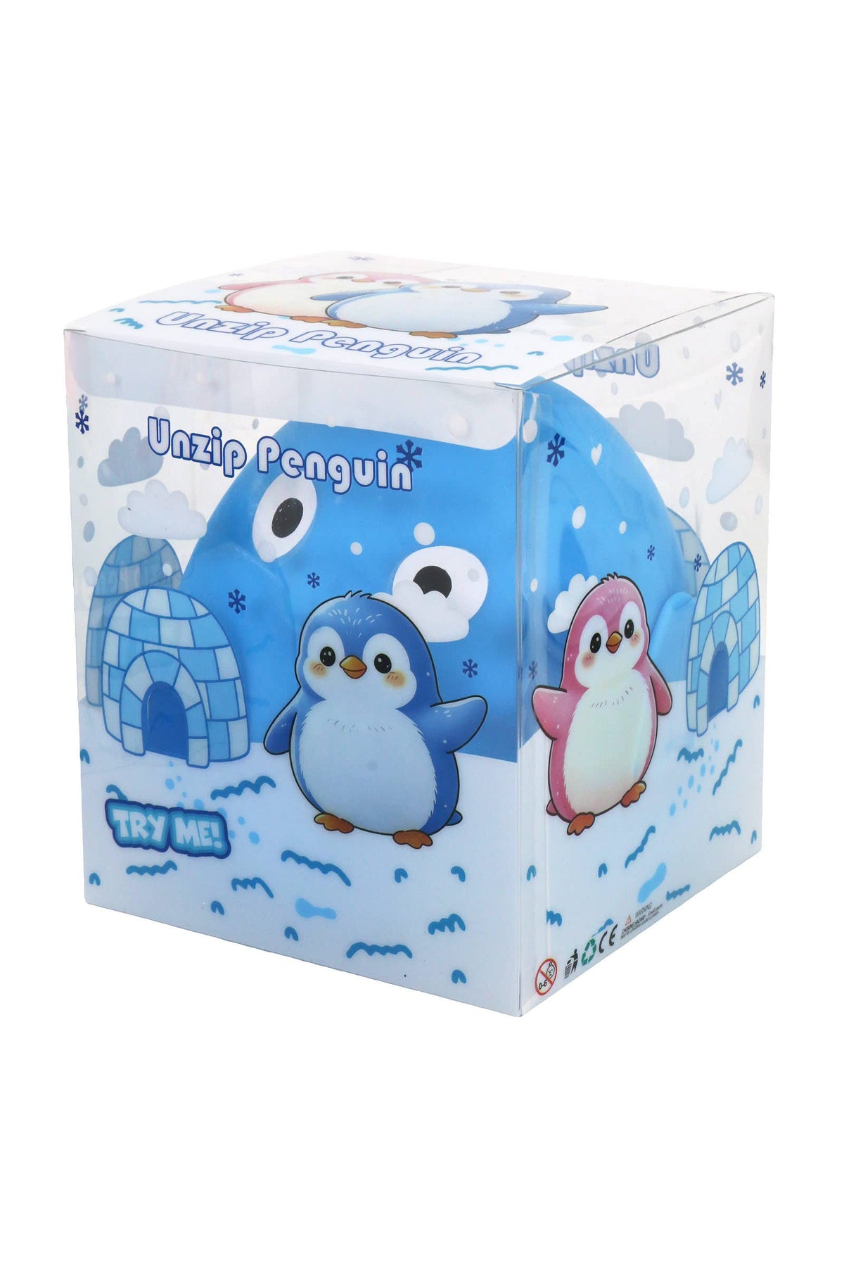 JUMBO 6 Inch Penguin Fluffy Slime Filled TPR Squishy