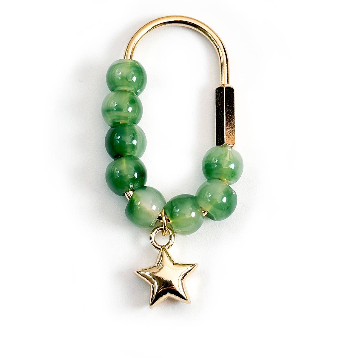 Crystal Beaded Carabiner Bag Charm Keychain