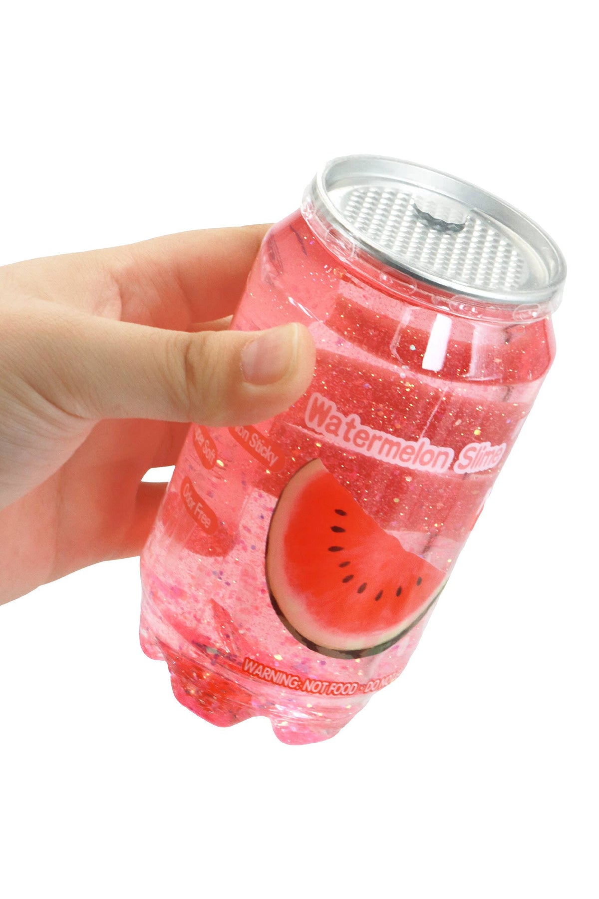 Sparkling Pink Fruit Variety Soda Can Glitter Slime