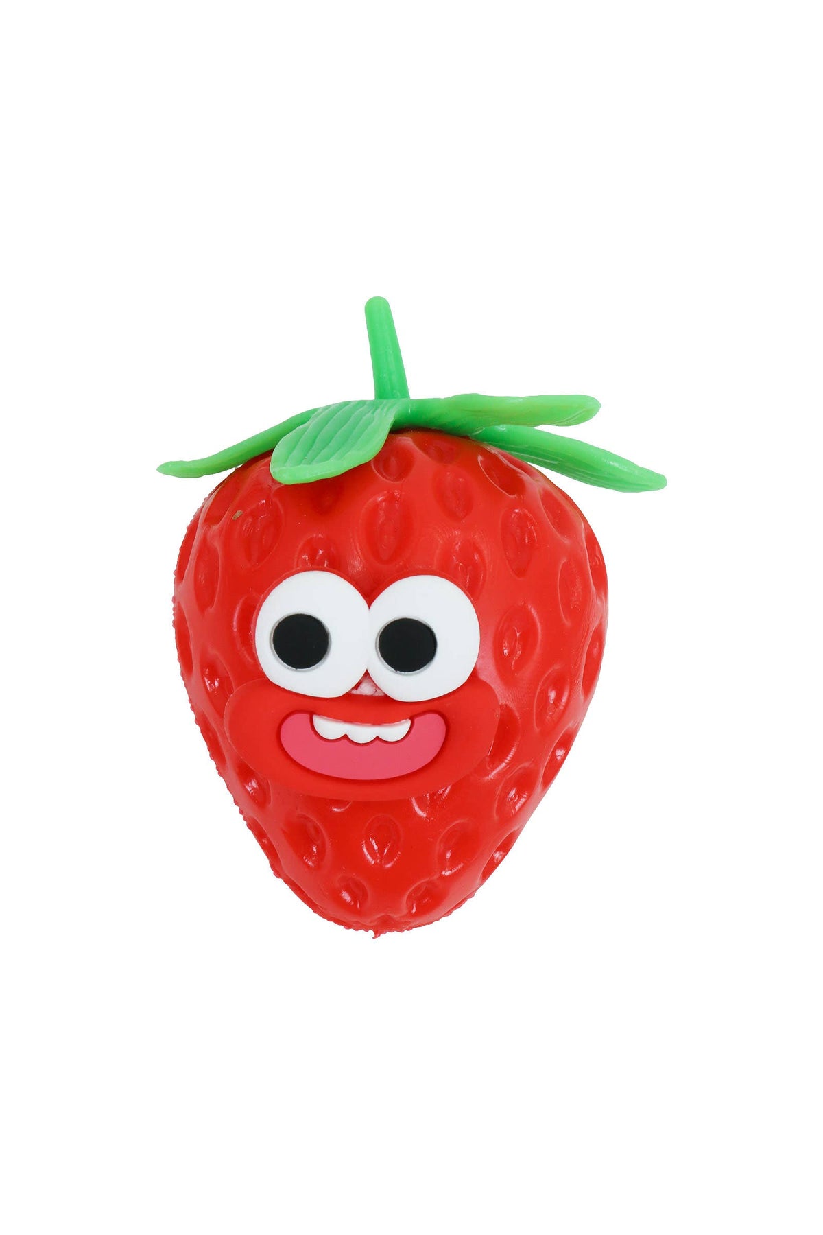 Goofy Smile Strawberry Fluffy Slime Filled TPR Squishy Toy