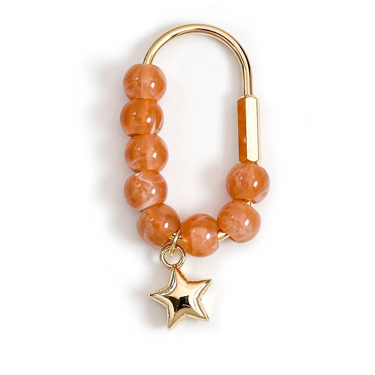 Crystal Beaded Carabiner Bag Charm Keychain