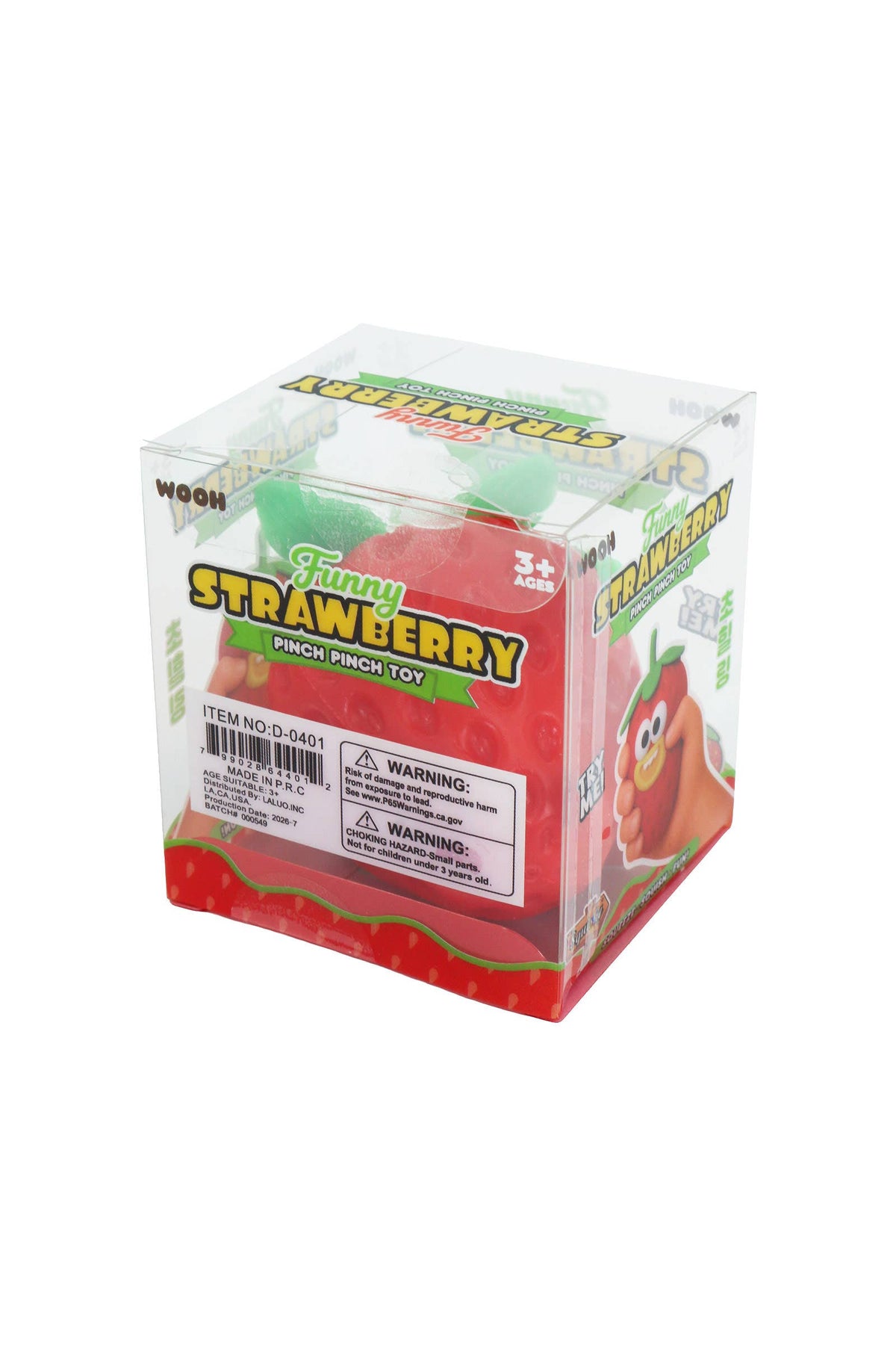 Goofy Smile Strawberry Fluffy Slime Filled TPR Squishy Toy