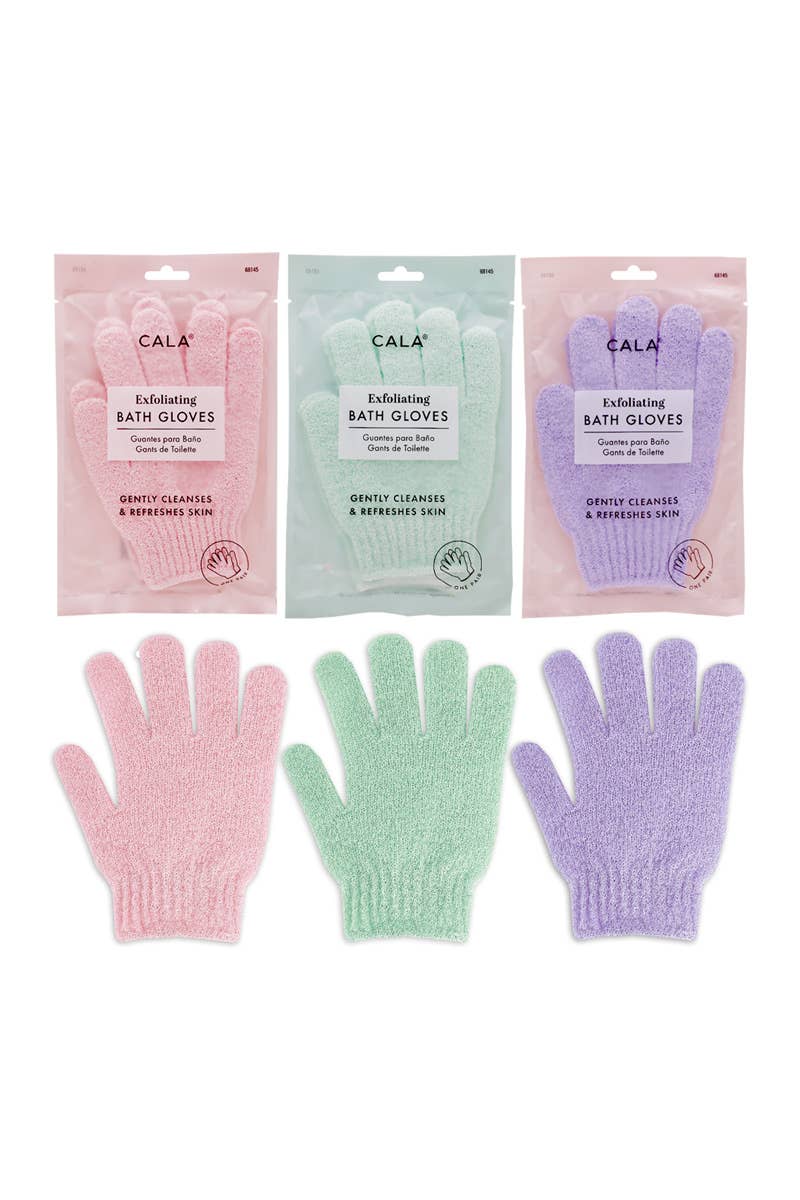 CALA 68145 Exfoliating Bath Gloves - 12
