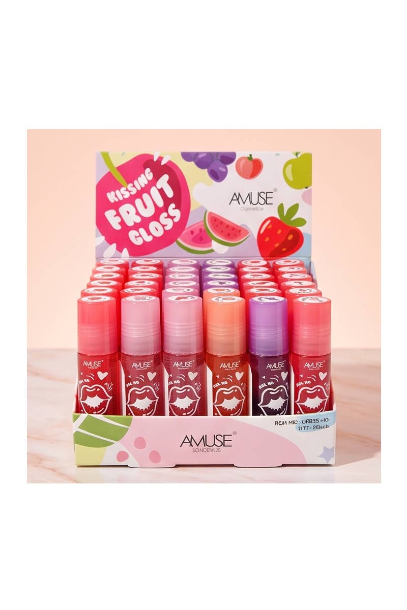 AMUSE LIP020-1M Roll-On Kissing Fruit Lip Gloss - 36 pcs