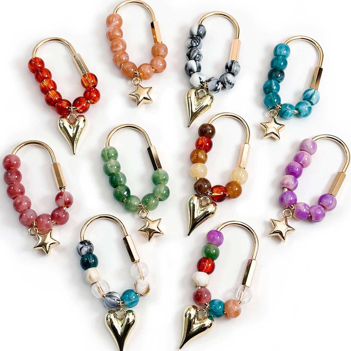 Crystal Beaded Carabiner Bag Charm Keychain
