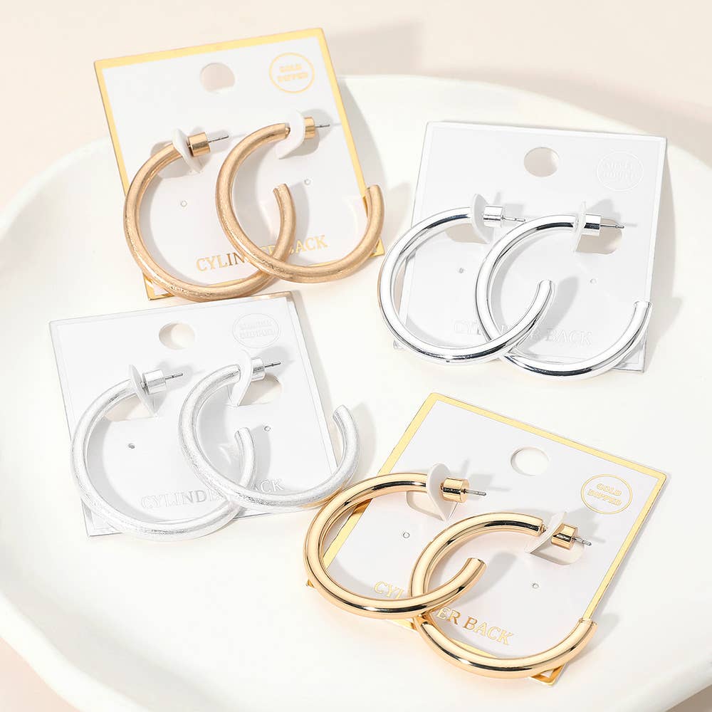 Gold Dipped Bold Open Hoop Earrings