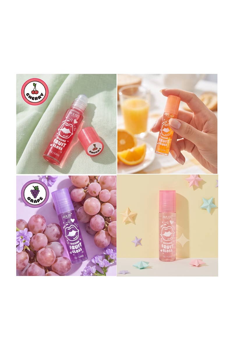 AMUSE LIP020-1M Roll-On Kissing Fruit Lip Gloss - 36 pcs
