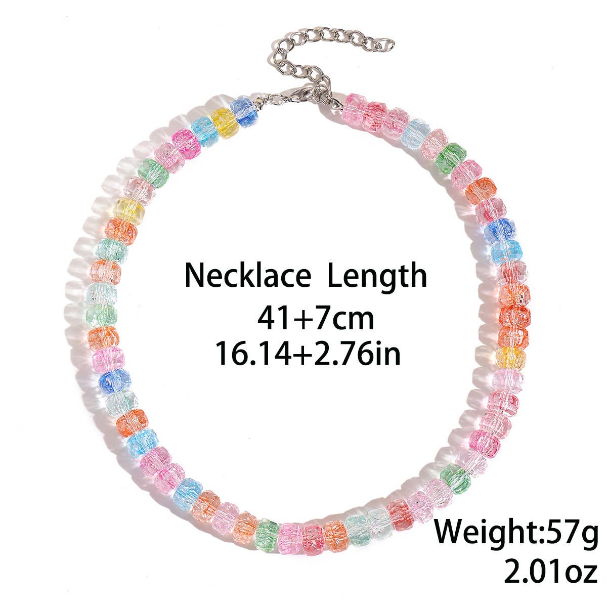 Candy-Colored Summer Beaded Necklace