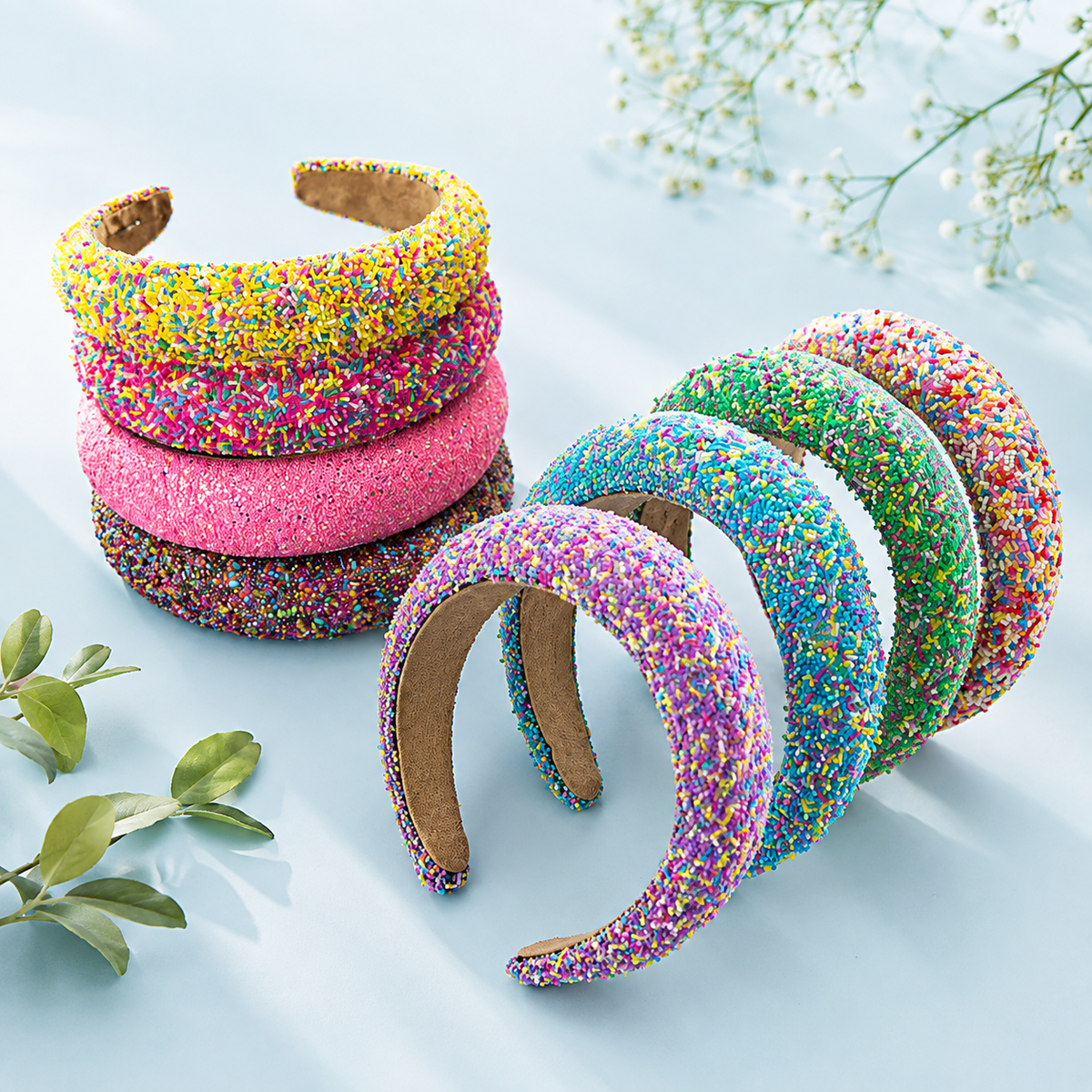 Colorful Sequin Padded Wide Headband
