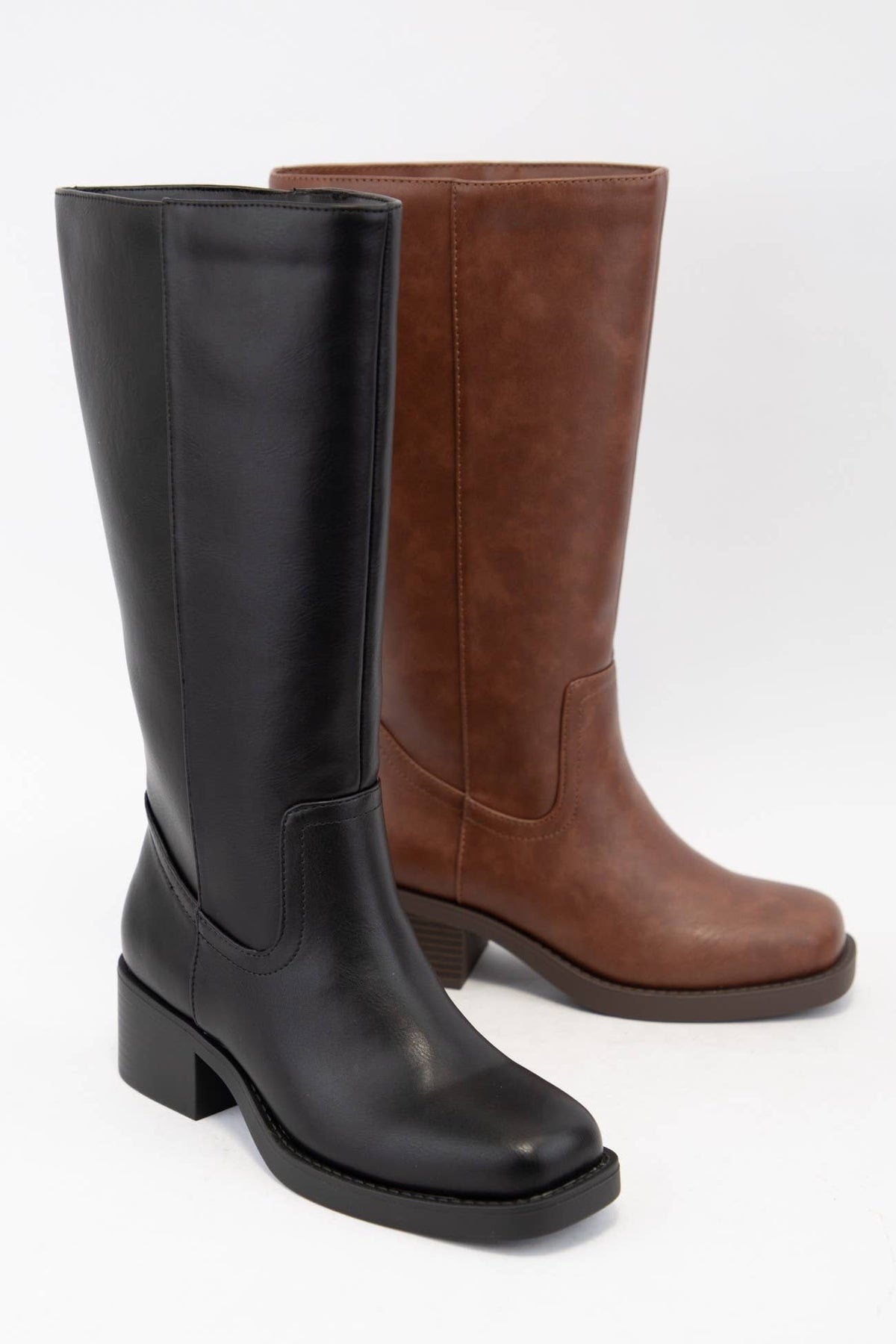 [BEST SELLER] BELVIN all Boots Low Block Heel Versatile Ever