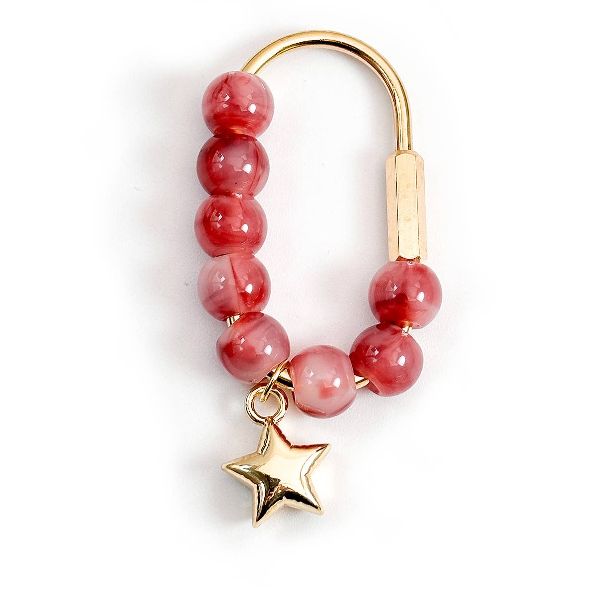 Crystal Beaded Carabiner Bag Charm Keychain