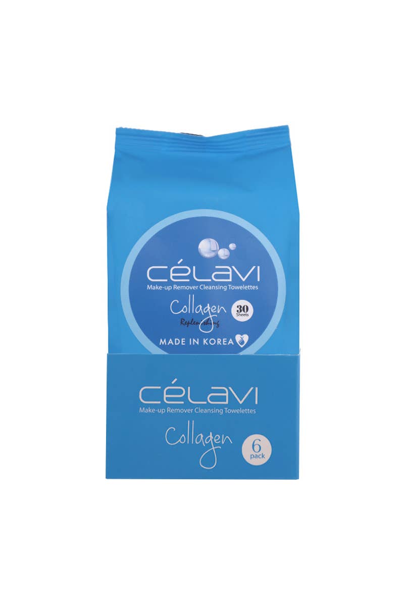 Celavi MT002 Collagen Makeup Wipes (30 Sheets) - 6 PCS