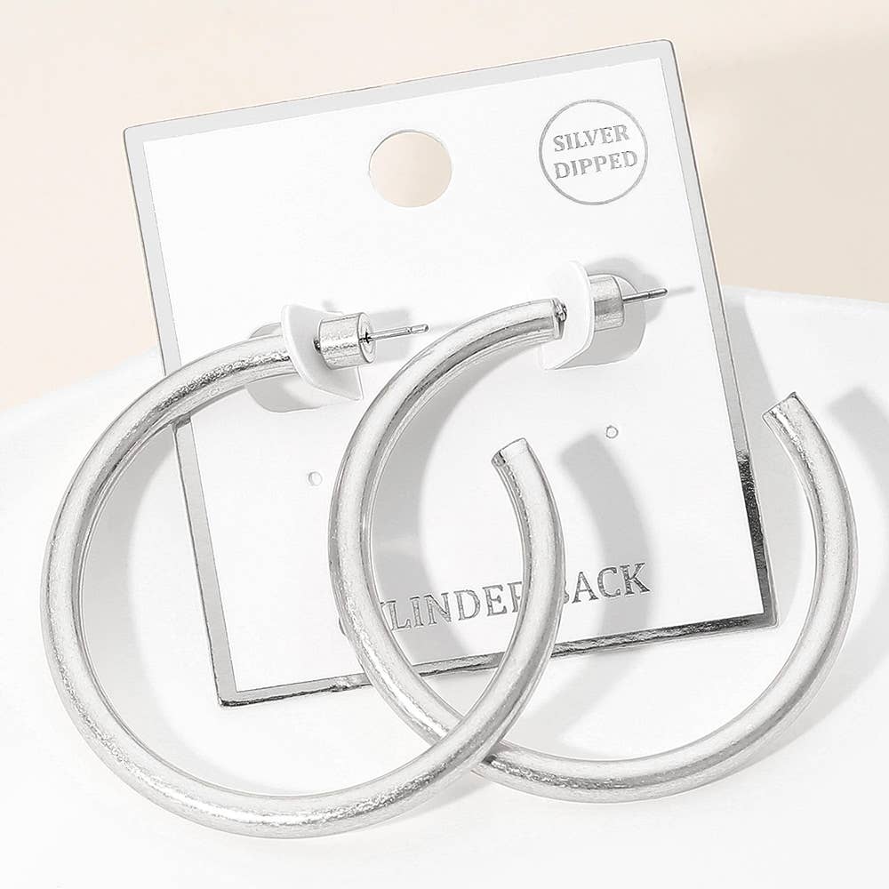 Gold Dipped Bold Open Hoop Earrings
