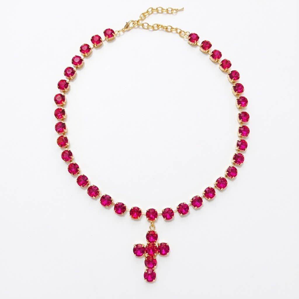 Boho Rondelle Beaded Rhinestone Choker Necklace